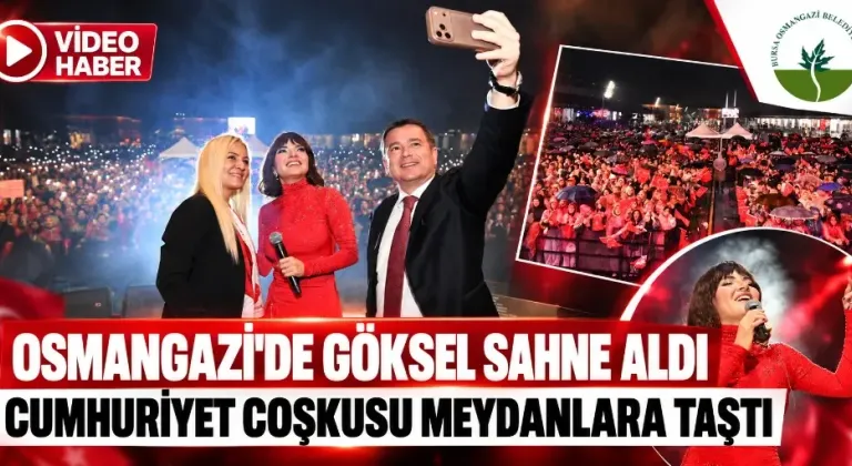 Osmangazi’de Göksel sahne aldı, Cumhuriyet coşkusu meydanlara taştı