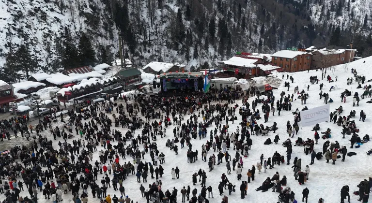 Rize'de "18. Kardan Adam Kış Festivali" gerçekleştirildi