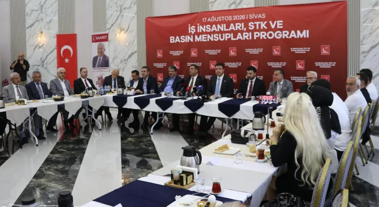 Saadet Partisi Genel Başkanı Arıkan, Sivas'ta iş insanları ve gazetecilerle buluştu