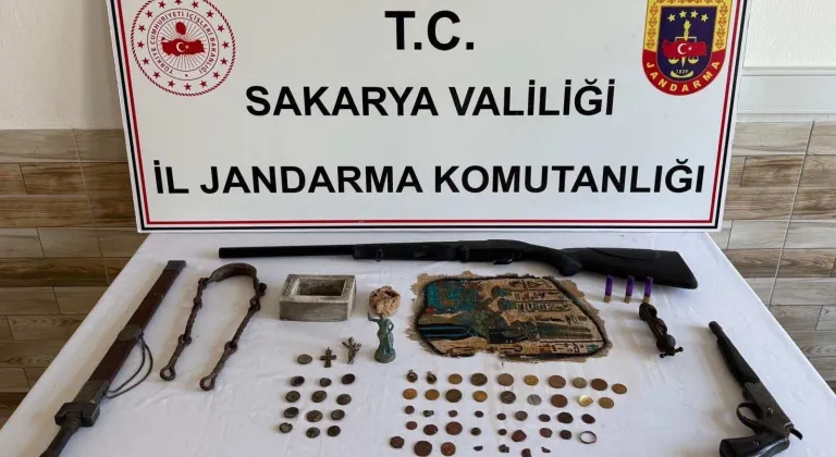 Sakarya'da tarihi eser niteliğinde 63 obje ele geçirildi