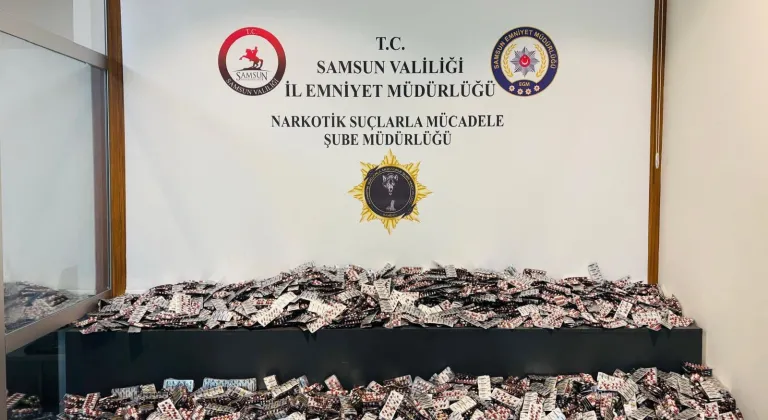 Samsun'da 24 bin sentetik ecza hap ele geçirildi