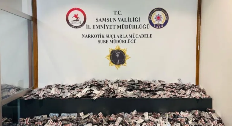 Samsun'da 33 bin 850 uyuşturucu hap ele geçirildi