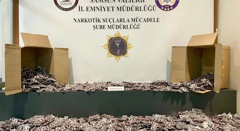 Samsun'da 46 bin uyuşturucu hap ele geçirildi