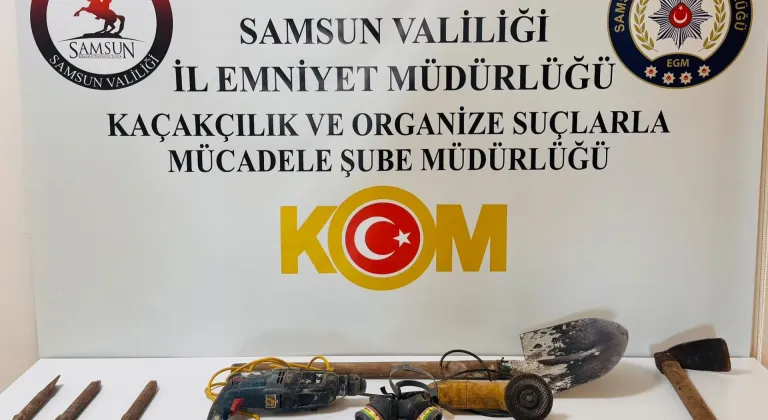 Samsun'da binada çukur kazarak define arayan 4 şüpheli yakalandı