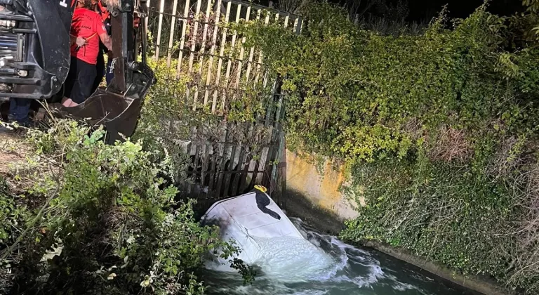 Samsun'da sulama kanalına düşen kamyonette 1 kişi öldü, 1 kişi yaralandı