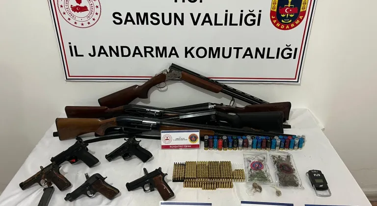 Samsun'da uyuşturucu ve silah kaçakçılığı operasyonunda 3 zanlı yakalandı