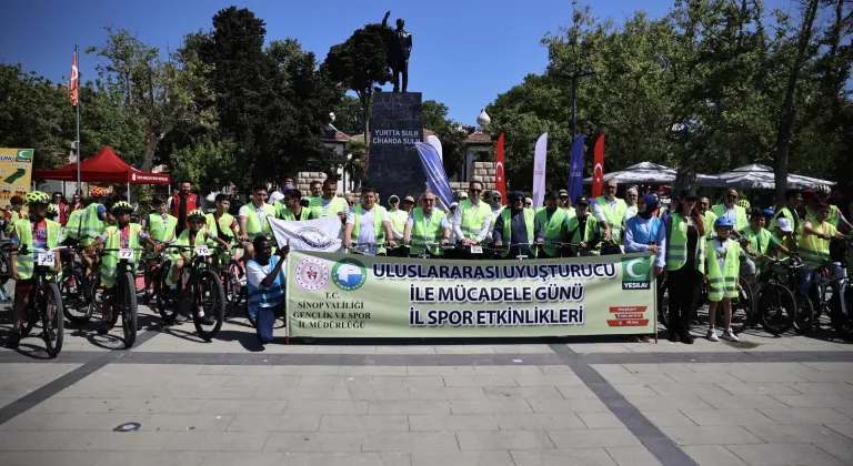 Sinop'ta 13. Geleneksel Yeşilay Bisiklet Turu düzenlendi