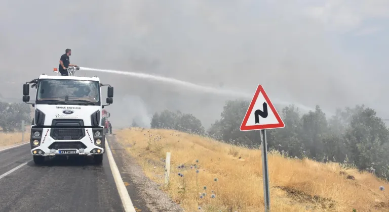 Şırnak'ta ormanlık alana sıçrayan yangına müdahale ediliyor
