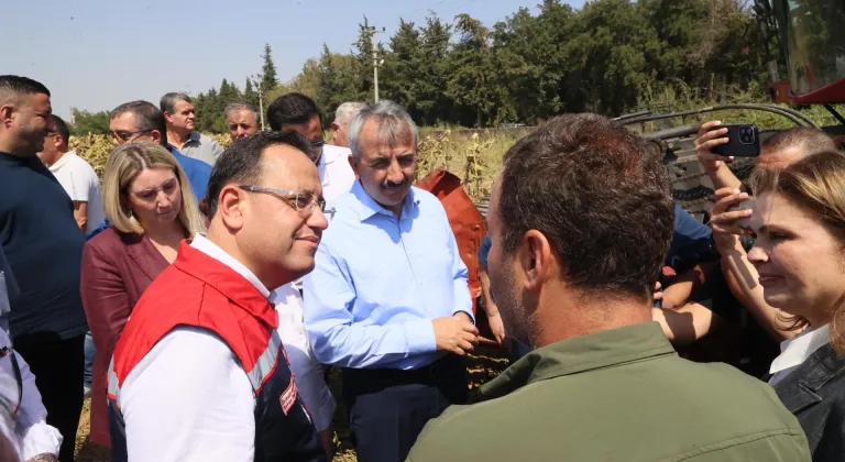 Tarım ve Orman Bakan Yardımcısı Gizligider, Edirne'de ayçiçeği hasadında konuştu: