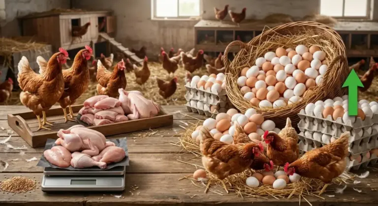 Tavuk eti ve yumurta üretiminde yükseliş