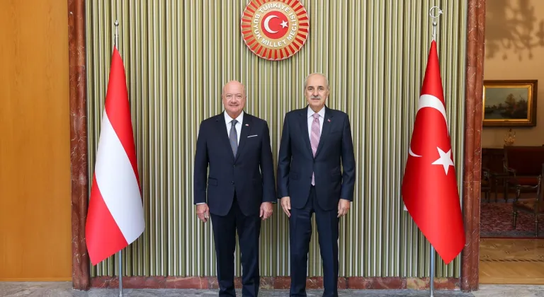 TBMM Başkanı Kurtulmuş, Avusturya Federal Şansölyesi Stocker ile görüştü