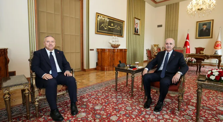 TBMM Başkanı Kurtulmuş, Emniyet Genel Müdürü Fidan'ı kabul etti