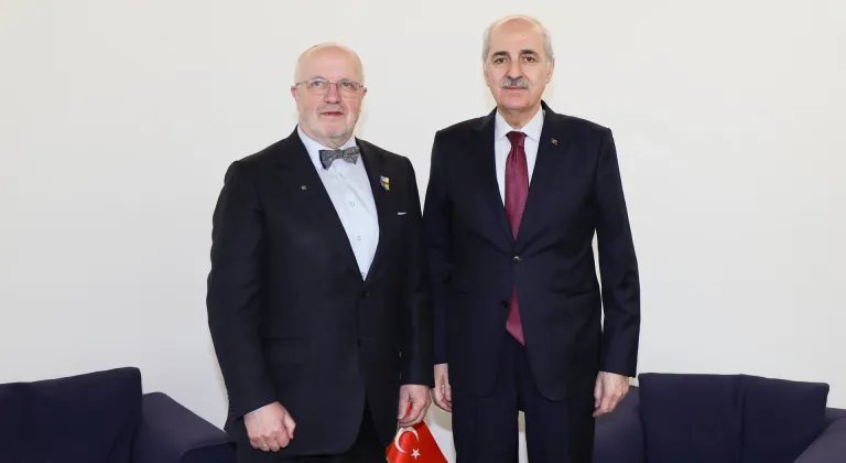 TBMM Başkanı Kurtulmuş, Litvanya Meclis Başkanı Olekas ile Zagreb'de görüştü