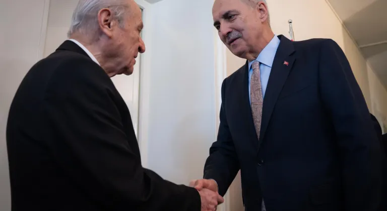 TBMM Başkanı Kurtulmuş, MHP Genel Başkanı Bahçeli'yi ziyaret etti