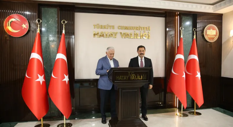 TDT Aksakallar Konseyi Başkanı Binali Yıldırım, Hatay'da ziyaretlerde bulundu