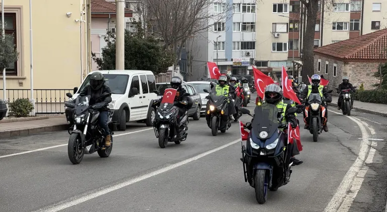 Tekirdağ'da "Bayrağa Saygı Sürüşü" düzenlendi
