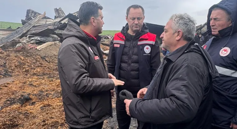 Tekirdağ'da çiftlikte çıkan yangında 100 koyun öldü