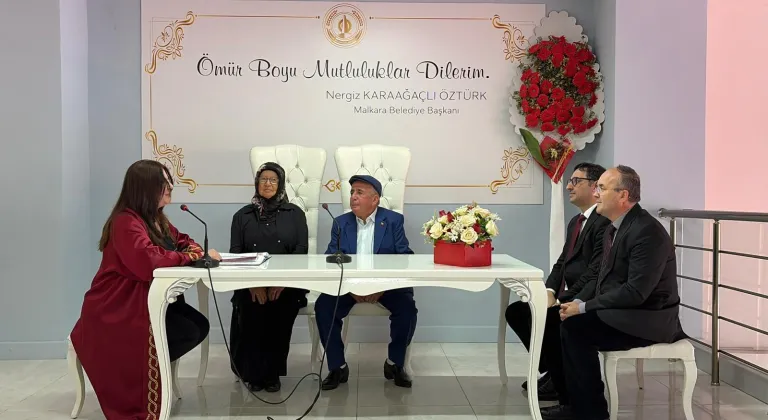 Tekirdağ'da huzurevinde tanışan çift evlendi