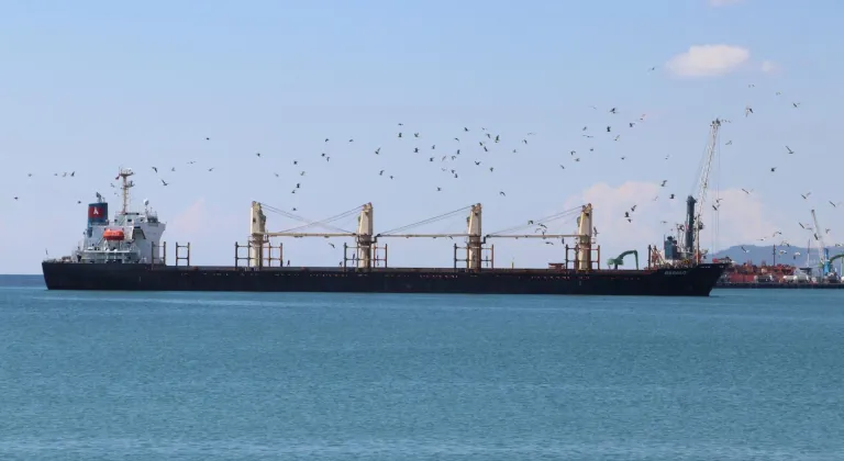 Tekirdağ'da karaya oturan yük gemisi çevresinde güvenlik önlemi alındı