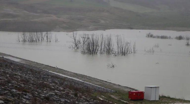 Tekirdağ'da Naip Barajı'nın su seviyesi son yağışlarla yükseldi