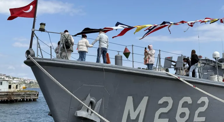 Tekirdağ'da "TCG Enez" gemisi ziyarete açıldı