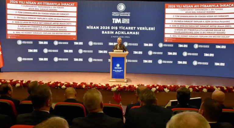 Ticaret Bakanı Ömer Bolat, nisan ayı dış ticaret verilerini açıkladı: (1)