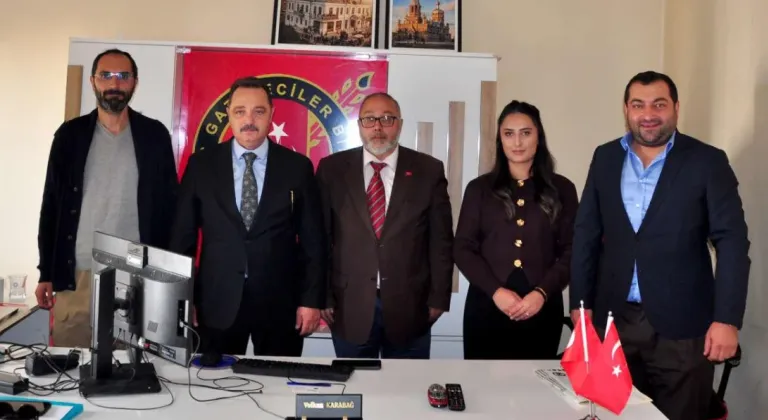 TİMBİR Heyetinden Kars Gazeteciler Birliği'ne ziyaret