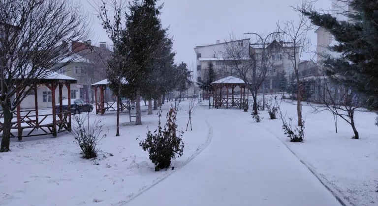 Tokat'ın Başçiftlik ilçesinde kar yağışı etkili oluyor