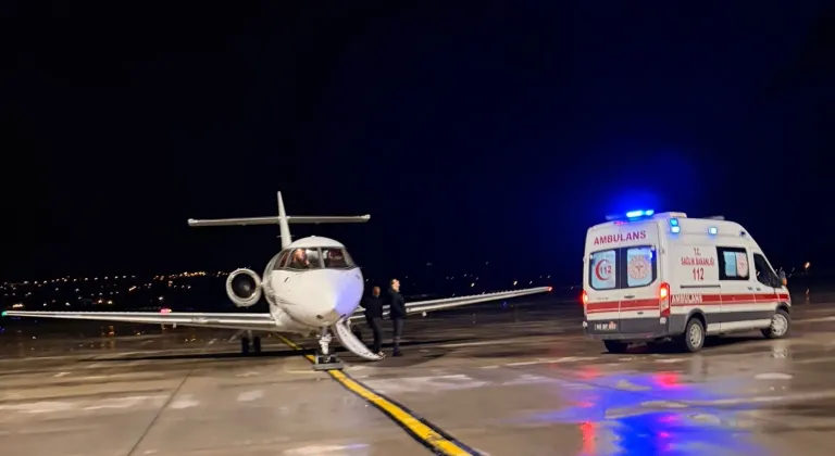 Tokat'ta ambulans uçak 18 günlük bebek için havalandı