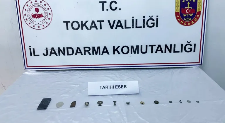 Tokat'ta tarihi eser operasyonunda 13 parça obje ele geçirildi