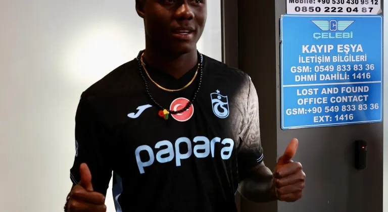 Trabzonspor'un yeni transferi Franculino Dju, Trabzon'a geldi