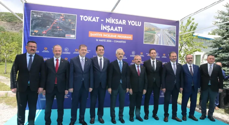 Ulaştırma ve Altyapı Bakanı Uraloğlu, Tokat-Niksar kara yolu şantiyesinde konuştu: