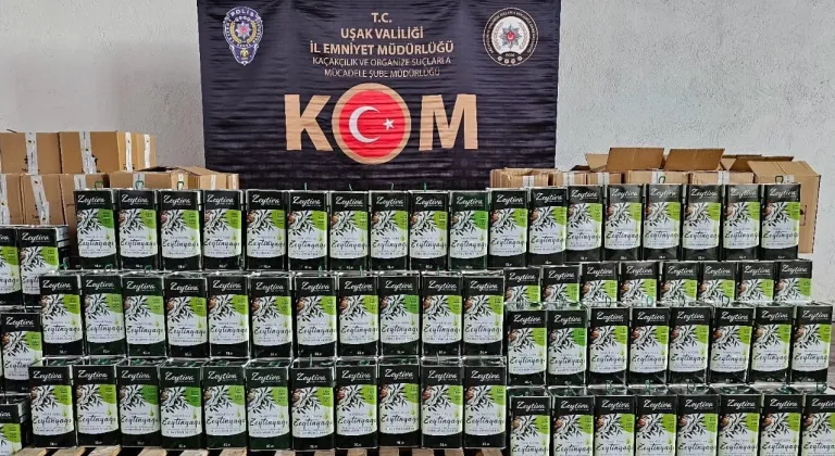 Uşak'ta taklit-tağşiş yapılan 1370 litre zeytinyağı ele geçirildi