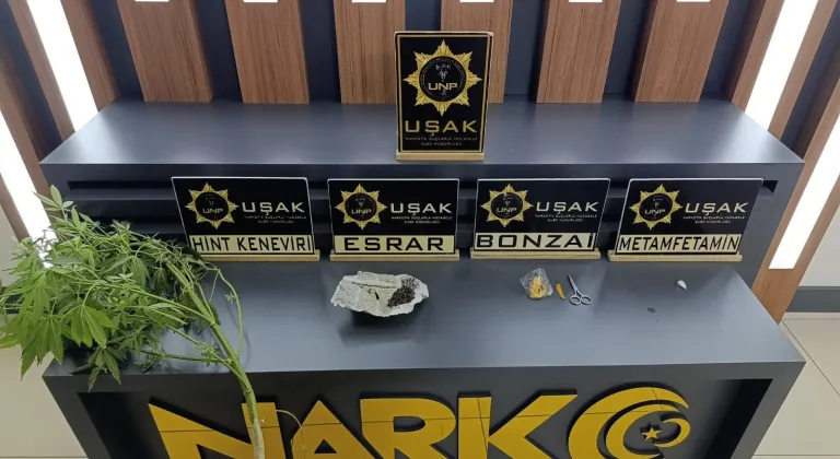 Uşak'ta uyuşturucu operasyonlarında yakalanan 14 şüpheli tutuklandı