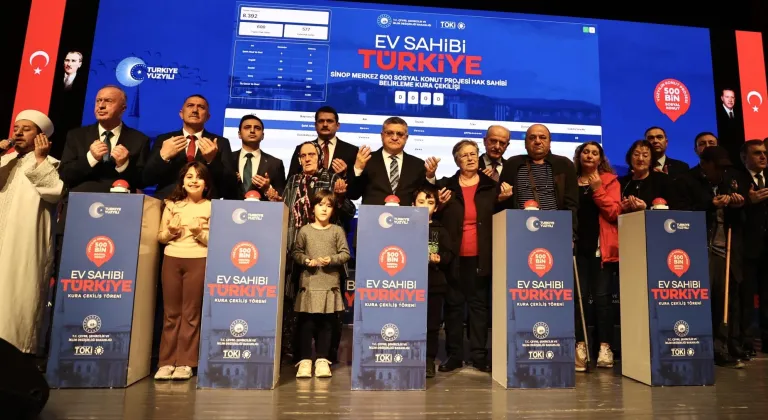 Yüzyılın Konut Projesi kapsamında Sinop'ta yapılacak konutların kurası çekildi